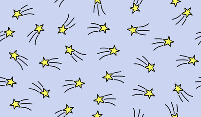 Cute stars pattern background vector design