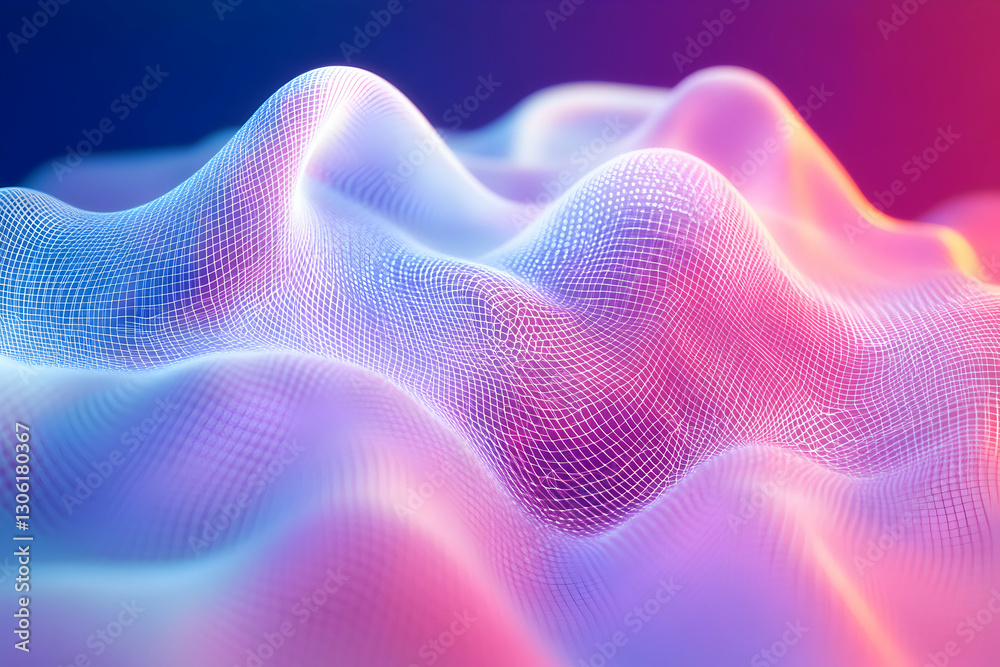Wall mural abstract gradient mesh landscape for technological background uses