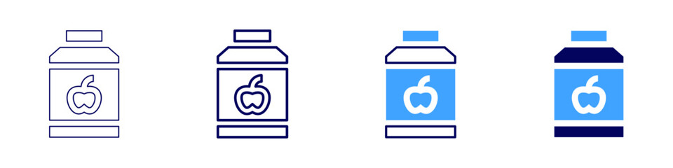 Food awareness icon in 4 different styles. Thin Line, Line, Bold Line, Duotone. Duotone style. Editable stroke