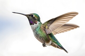 Fototapeta premium a hummingbird with white background