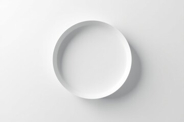 Fototapeta premium Abstract Circular Design Element A Minimalist White Concave Shape on a Smooth Surface