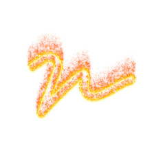 Burning icon signature on transparent background. Flames and small fire