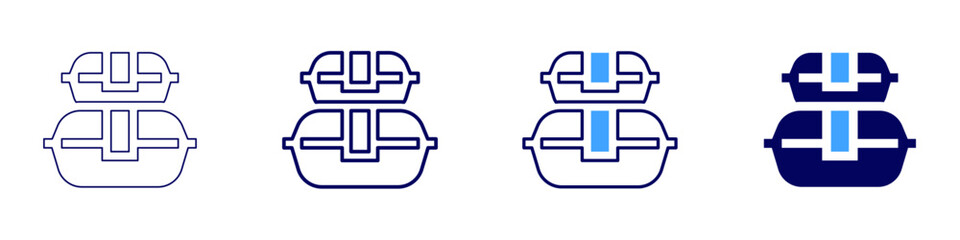 Obraz premium Food distribution icon in 4 different styles. Thin Line, Line, Bold Line, Duotone. Duotone style. Editable stroke