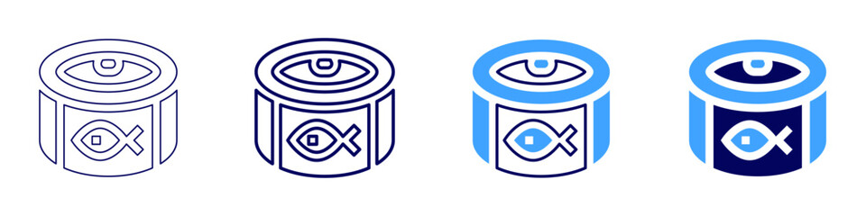 Food experiments icon in 4 different styles. Thin Line, Line, Bold Line, Duotone. Duotone style. Editable stroke