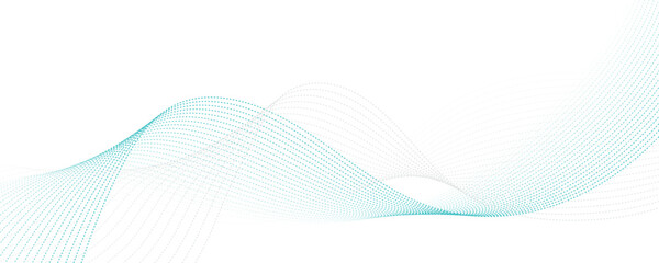 Abstract blue wave vector banner template