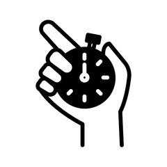Vector solid black icon for Countdown