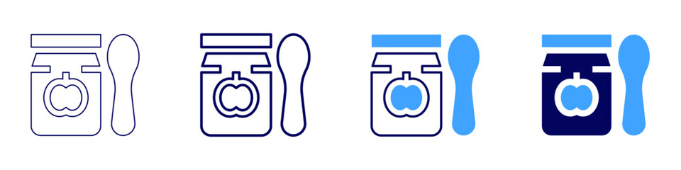 Food inflation icon in 4 different styles. Thin Line, Line, Bold Line, Duotone. Duotone style. Editable stroke