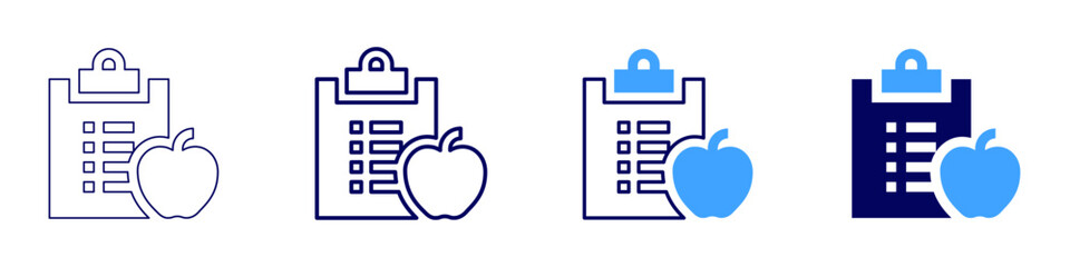 Food ingredients icon in 4 different styles. Thin Line, Line, Bold Line, Duotone. Duotone style. Editable stroke