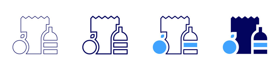 Food law icon in 4 different styles. Thin Line, Line, Bold Line, Duotone. Duotone style. Editable stroke
