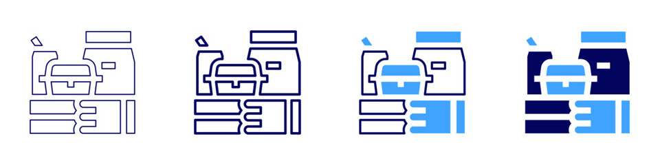 Food policies icon in 4 different styles. Thin Line, Line, Bold Line, Duotone. Duotone style. Editable stroke