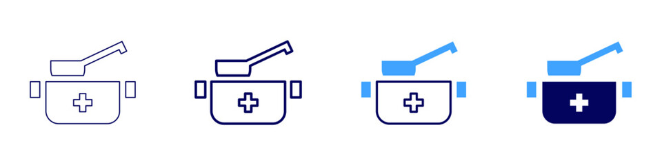 Food security icon in 4 different styles. Thin Line, Line, Bold Line, Duotone. Duotone style. Editable stroke