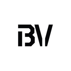 BV monogram logo design letter text name symbol monochrome logotype alphabet character simple logo