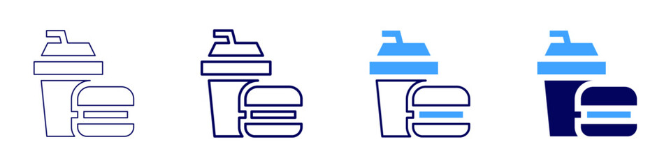 Food tech investment icon in 4 different styles. Thin Line, Line, Bold Line, Duotone. Duotone style. Editable stroke