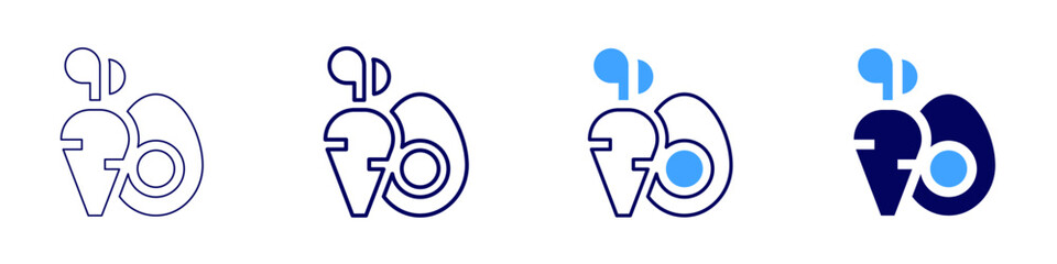 Healthy food icon in 4 different styles. Thin Line, Line, Bold Line, Duotone. Duotone style. Editable stroke