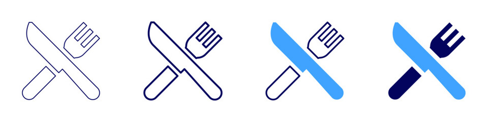 Fototapeta premium restaurant icon in 4 different styles. Thin Line, Line, Bold Line, Duotone. Duotone style. Editable stroke