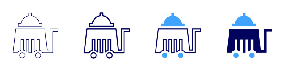 Service icon in 4 different styles. Thin Line, Line, Bold Line, Duotone. Duotone style. Editable stroke