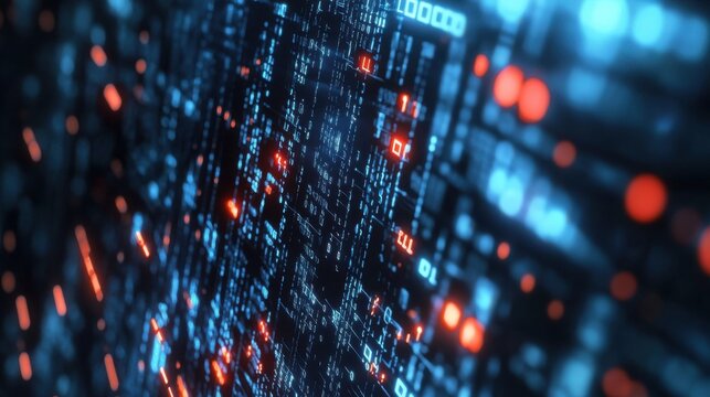 abstract background with binary code