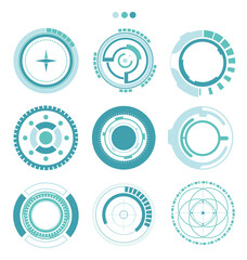 未来的な円形フレームデザイン