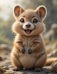 Obraz premium The Smiling Companion: The Joyful Life of Quokkas