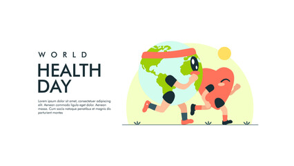 vector world health day poster template