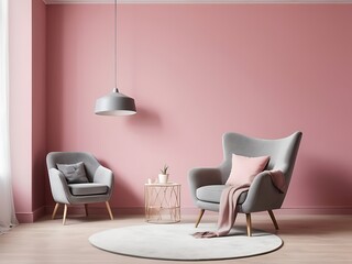 Cozy pink background wall
