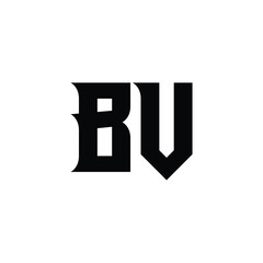 BV monogram logo design letter text name symbol monochrome logotype alphabet character simple logo