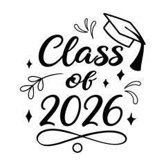 Class of 2026 Varsity Block Font Vector D