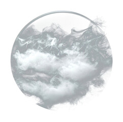 Obraz premium PNG White cloud background smoke shape.