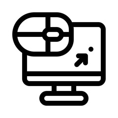 remote desktop line icon