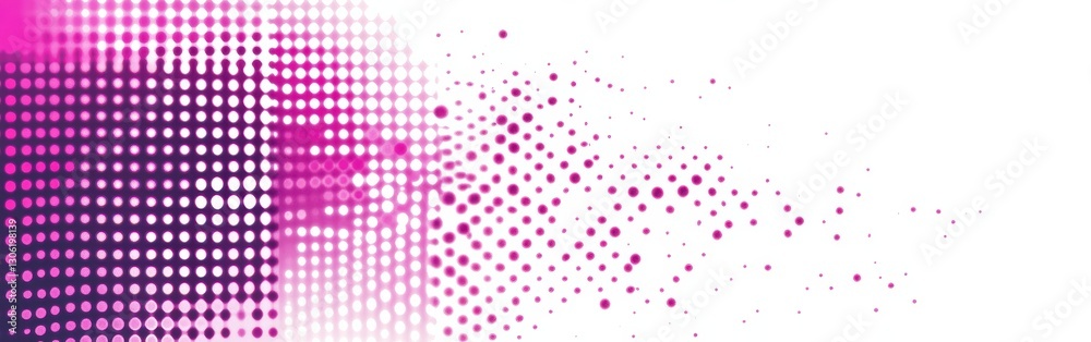 Aufkleber vibrant pink halftone gradient blending seamlessly across a white background for modern design eleme