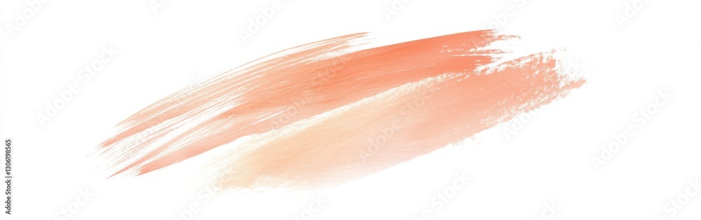 Poster soft coral brushstroke on a minimalist white background captures elegance and simplicity in modern a