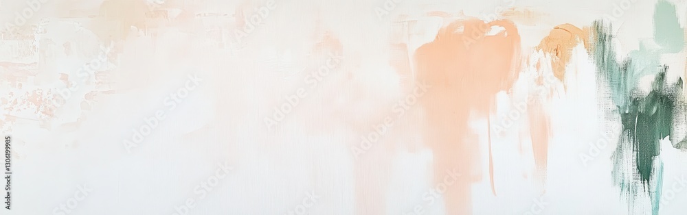 Poster soft pastel colors blend harmoniously on a minimalist white canvas creating a serene atmosphere in a
