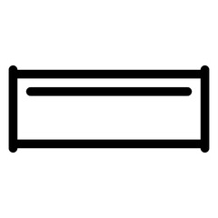 Bold straight pipe icon Ideal for industrial, plumbing, or engineering designs.