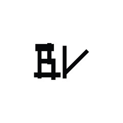 BV monogram logo design letter text name symbol monochrome logotype alphabet character simple logo