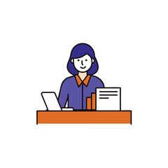 business man with chart