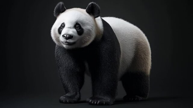 The panda lazily munched on bamboo, captivating visitors with its adorable antics and gentle demeanor.