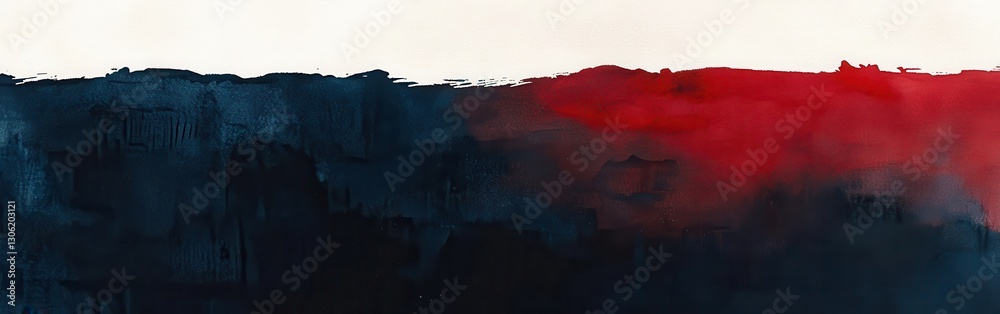 Poster striking blend of navy blue and crimson red creates an abstract masterpiece in an artistic setting