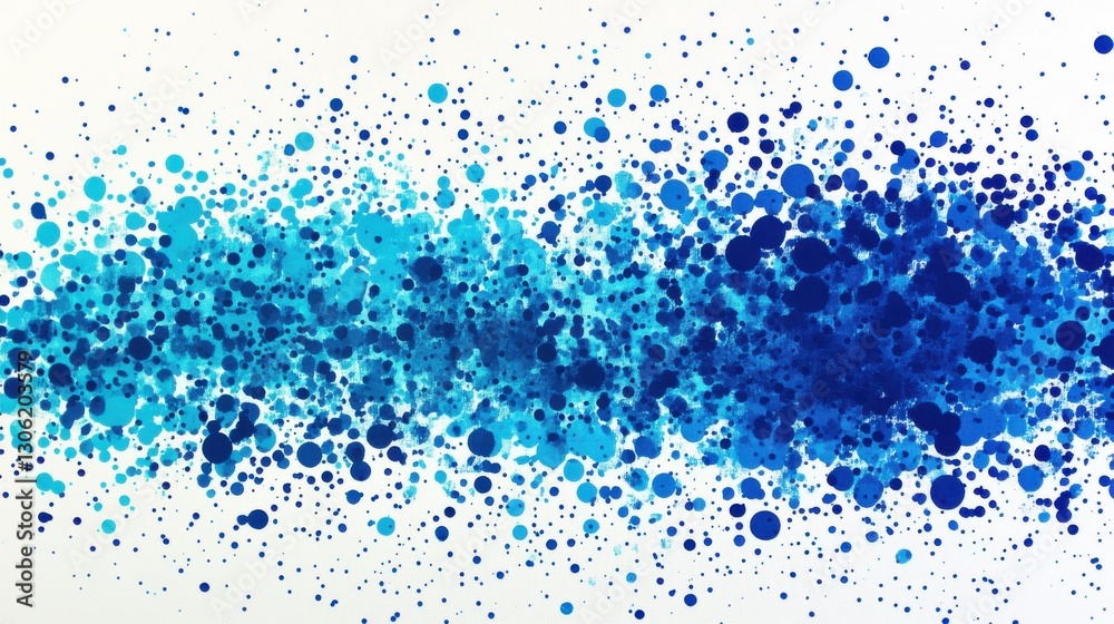 Leinwandbilder halftone design featuring aquamarine transitions with a dynamic splash of dots in varying shades of 