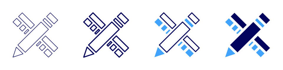 Design engagement icon in 4 different styles. Thin Line, Line, Bold Line, Duotone. Duotone style. Editable stroke