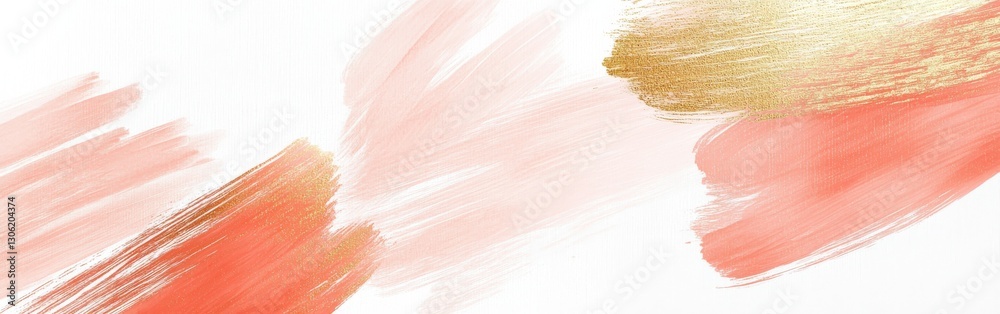 Poster delicate brush strokes in soft pastel tones on clean white background create a serene artistic compo