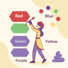  color palette, different color