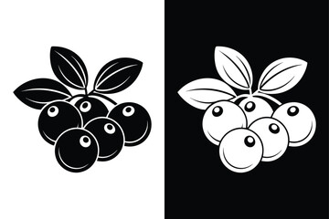 Elegant Cranberry Glyph Perfect for Modern Graphics