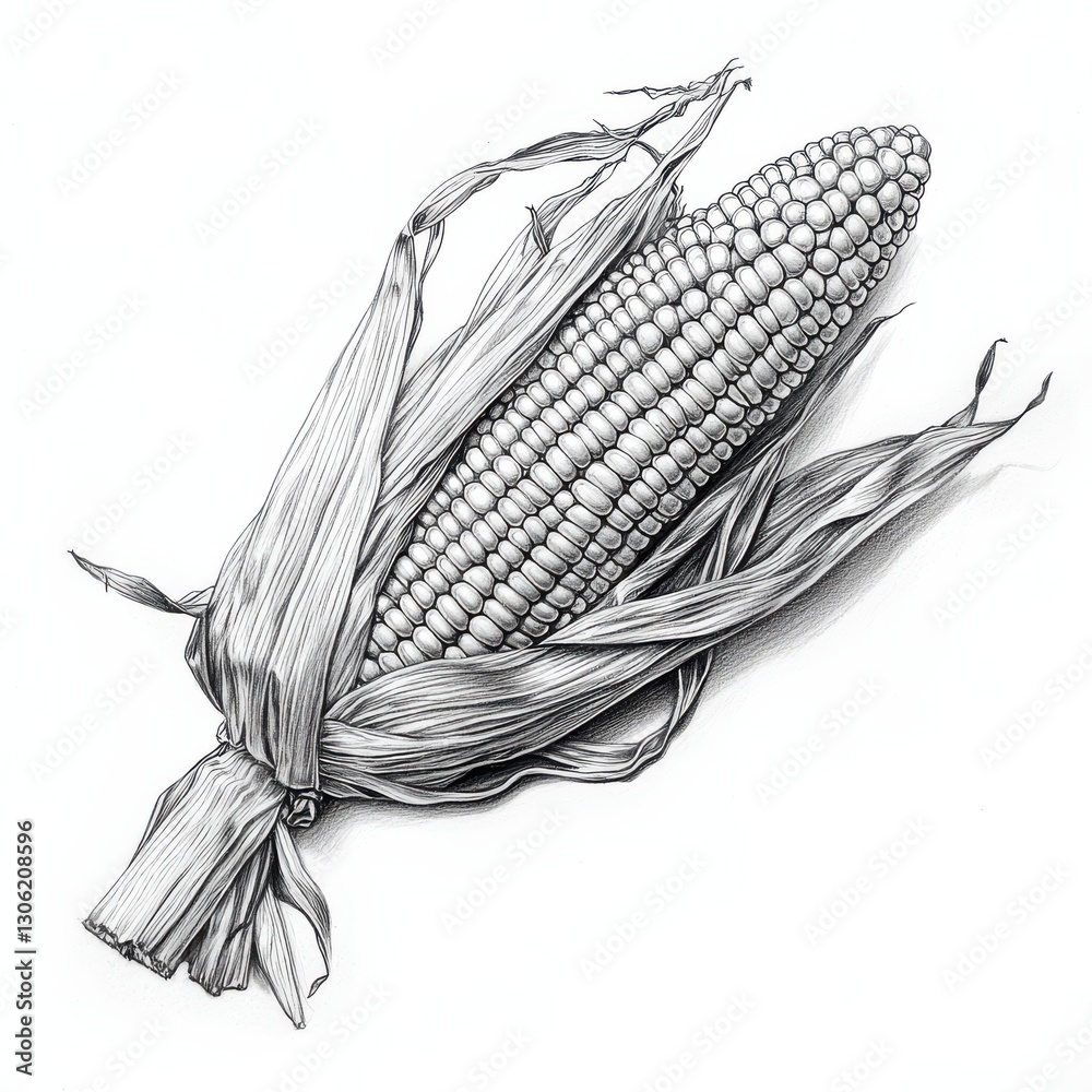 Poster roasted corn on the cob with melted butter arranged beautifully against a simple background