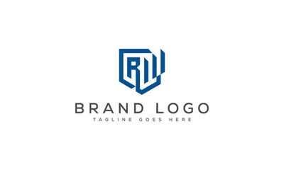 Fototapeta premium letter RW logo design vector template design for brand.