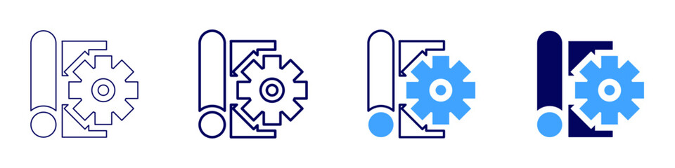 Sketch icon in 4 different styles. Thin Line, Line, Bold Line, Duotone. Duotone style. Editable stroke