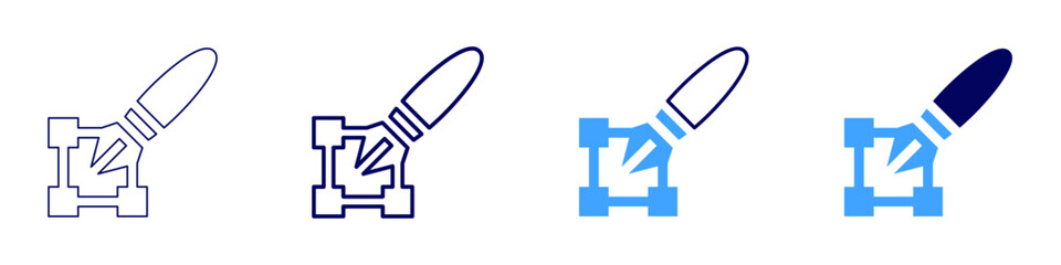 Transform icon in 4 different styles. Thin Line, Line, Bold Line, Duotone. Duotone style. Editable stroke