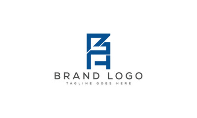 letter BH logo design vector template design for brand.