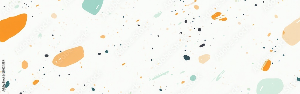 Aufkleber Minimalist dashed patterns in pastel amber and soft hues create a serene backdrop for modern design aesthetics
