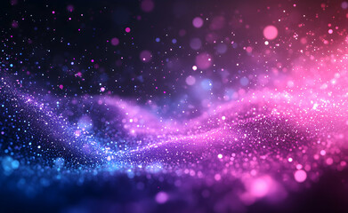 Fototapeta premium Enchanting abstract background featuring glowing particles and waves