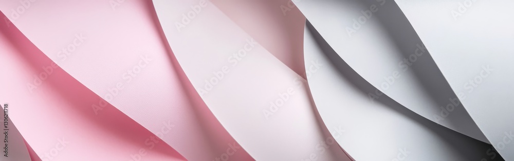 Aufkleber soft pastel gray and pink arcs create a calming visual experience in a minimalist design